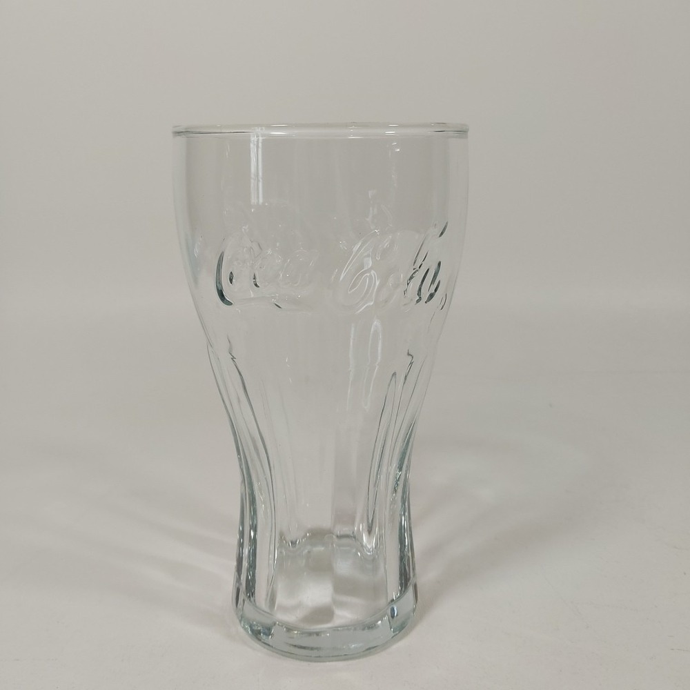 Vintage Coke Coca Cola Glass Cups Embossed‎ Glass Clear